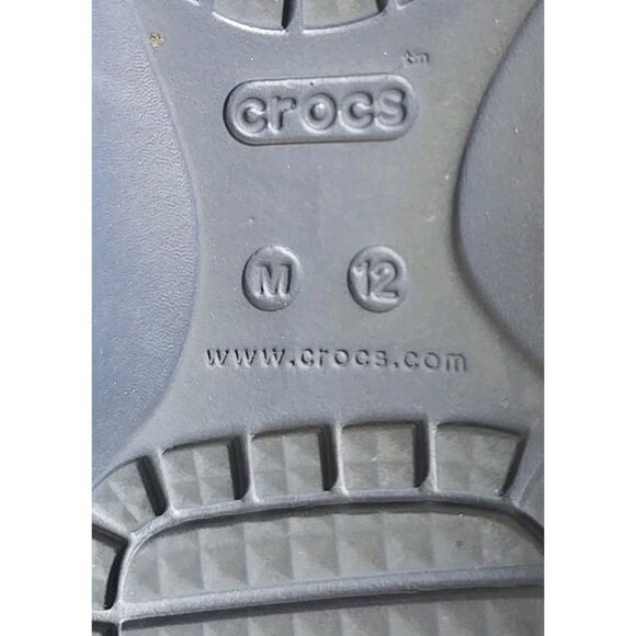 Crocs Orange Blue Modi Dual Comfort Sport Flip Flops Men’s Size 12 Broncos - Picture 6 of 7